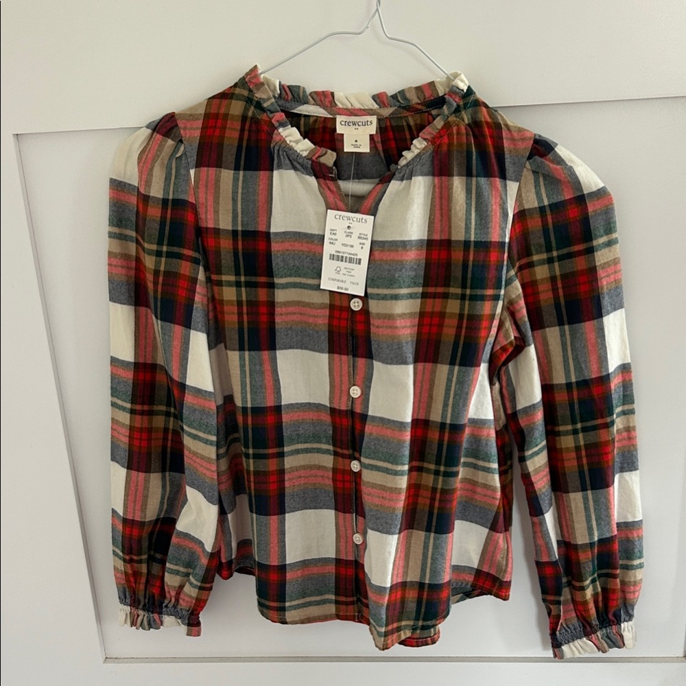 Crew cuts Plaid Shirt - Red, Green, White